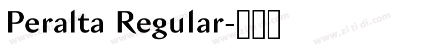 Peralta Regular字体转换 Peralta Regular字体转换
